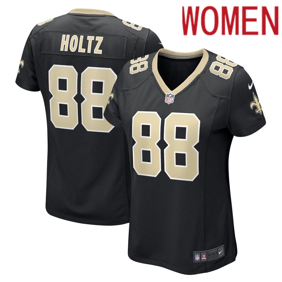 Women New Orleans Saints 88 J.P. Holtz Nike Black Game Player NFL Jersey